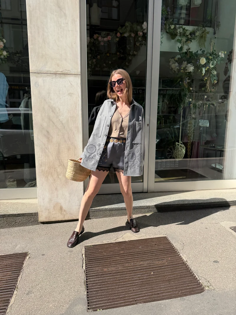 Gilet gris tourterelle Sironi