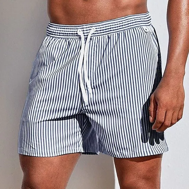 Théodore | Short de bain homme à rayures | Séchage rapide | Coupe moderne