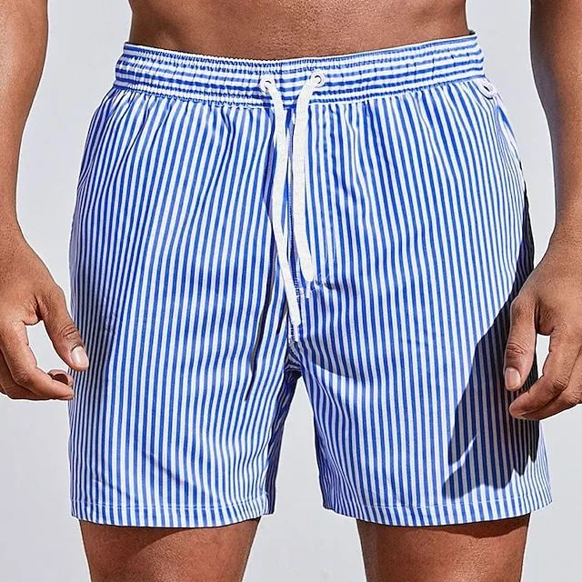 Théodore | Short de bain homme à rayures | Séchage rapide | Coupe moderne