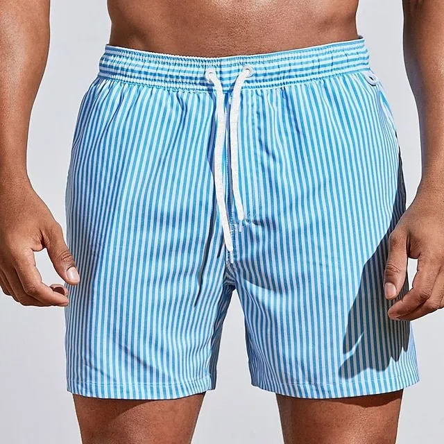 Théodore | Short de bain homme à rayures | Séchage rapide | Coupe moderne