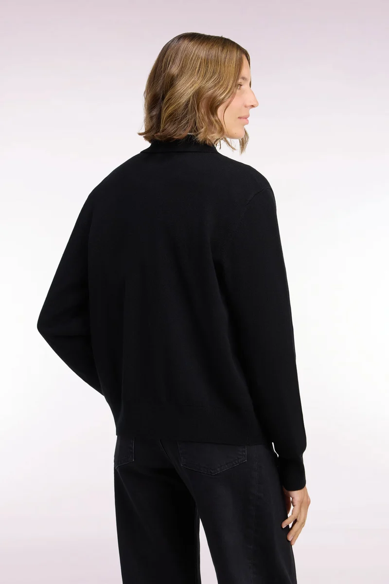 Cardigan en laine vierge et cachemire noir