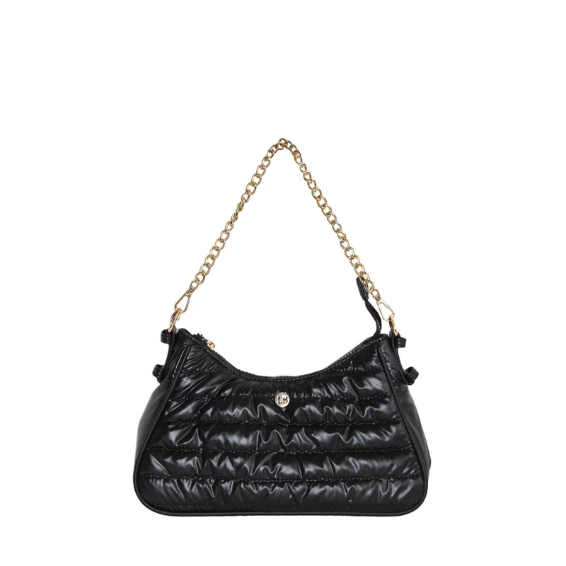 Puffer Shoulder or Crossbody Bag Black
