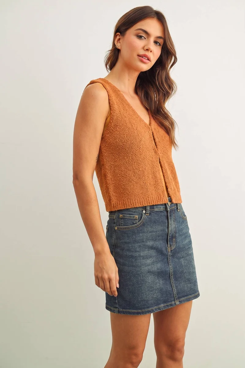 Beige Knit Vest