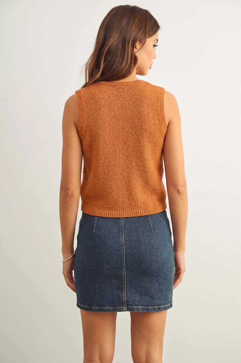 Beige Knit Vest