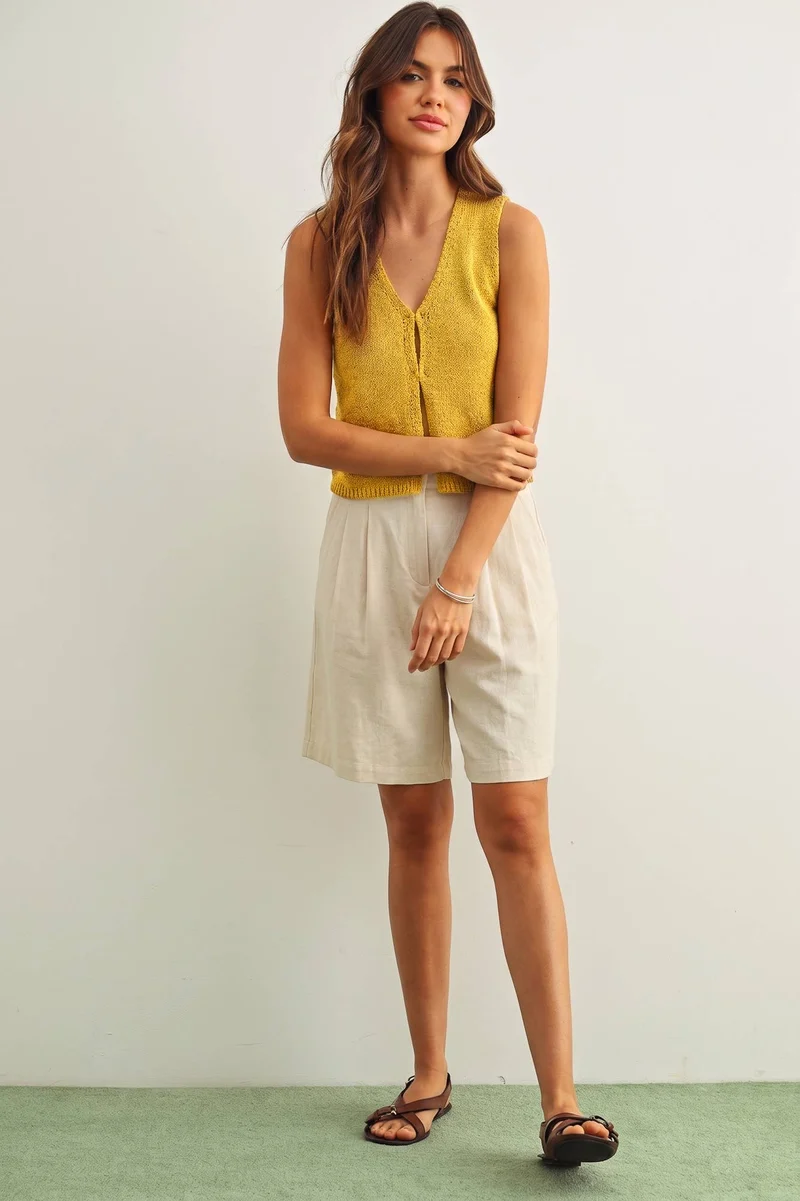 Beige Knit Vest
