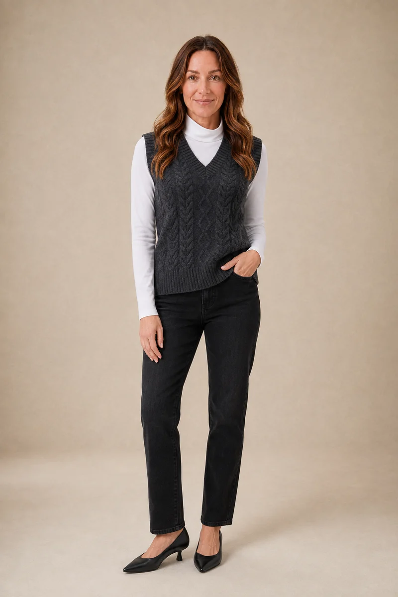 La camisole en tricot torsadé
