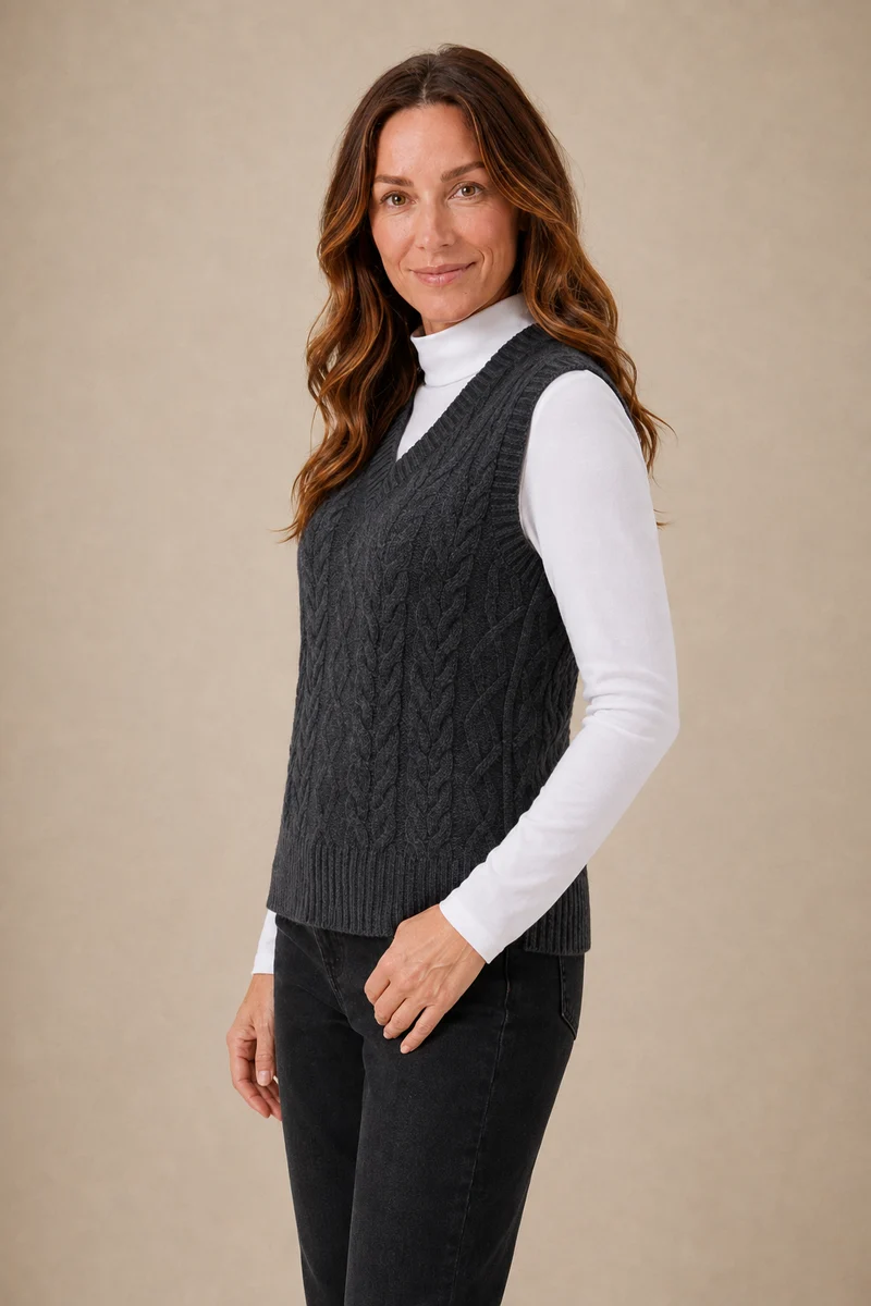 La camisole en tricot torsadé