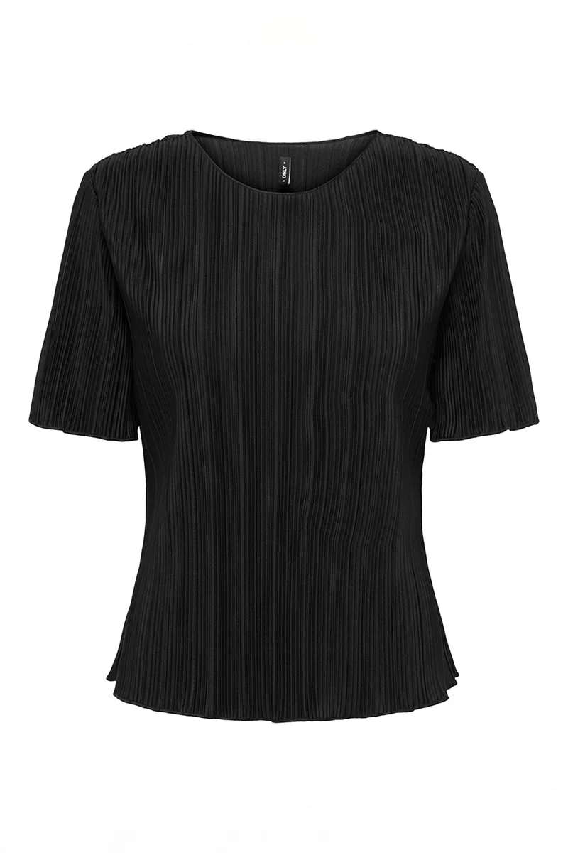 La blouse coupe t-shirt en matière plissée