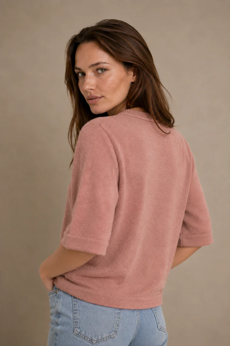 Le cardigan doux à manches 3/4