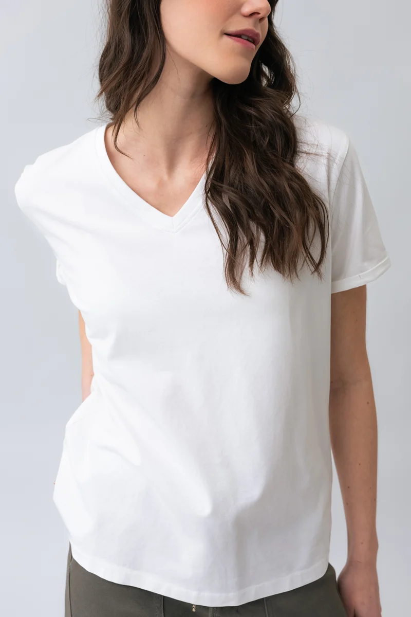 Le t-shirt basique col V