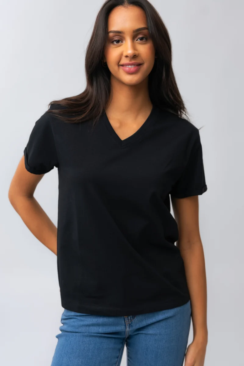 Le t-shirt basique col V