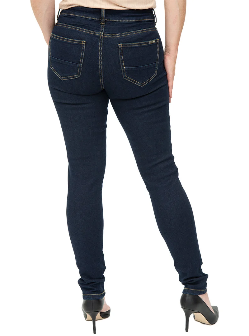 Jean étroit taille régulière | Modèle 2 boutons