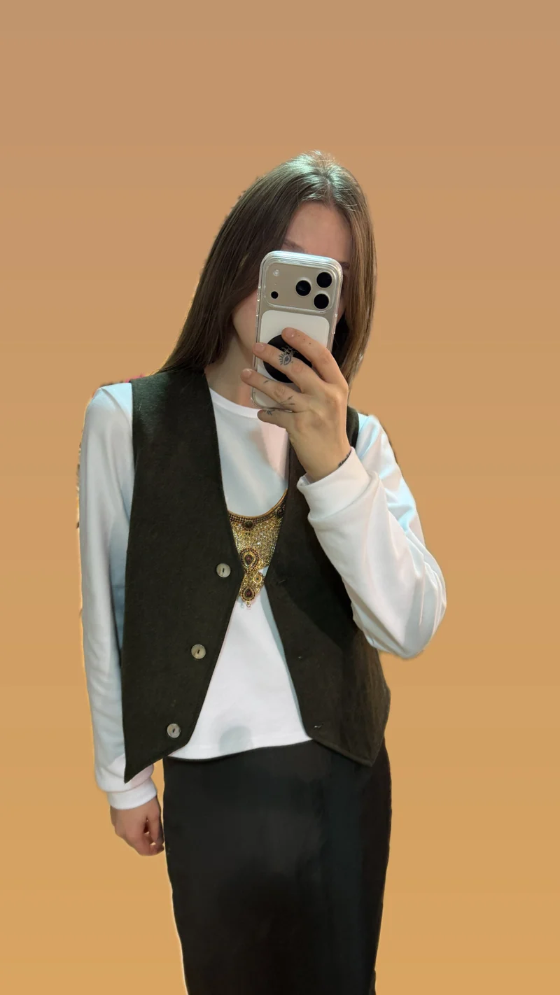 Gilet kaki Basquiat