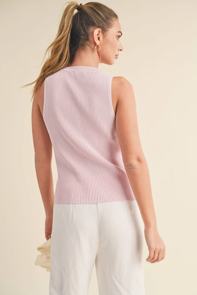 Soft Pink Tank Sweater