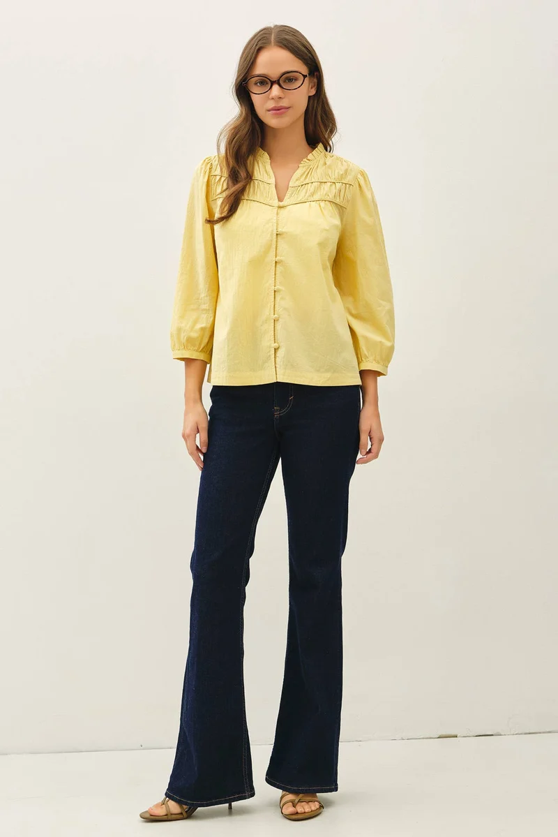 Crisp Cotton FLowy Blouse
