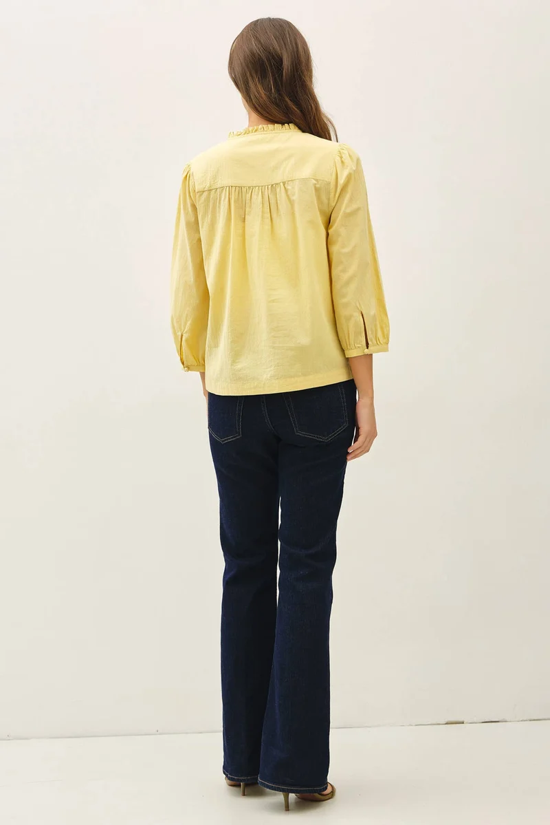 Crisp Cotton FLowy Blouse