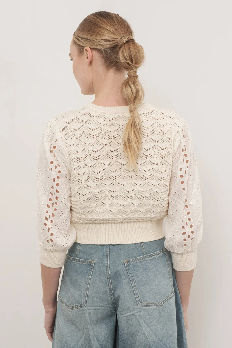 Cream Cardigan Sweater
