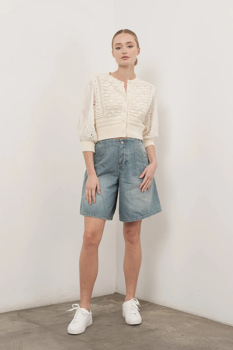 Cream Cardigan Sweater