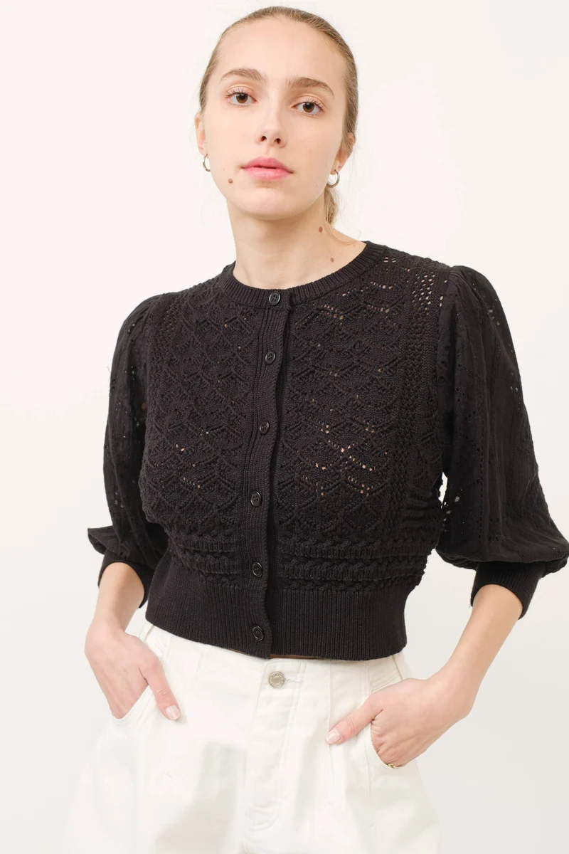 Cream Cardigan Sweater