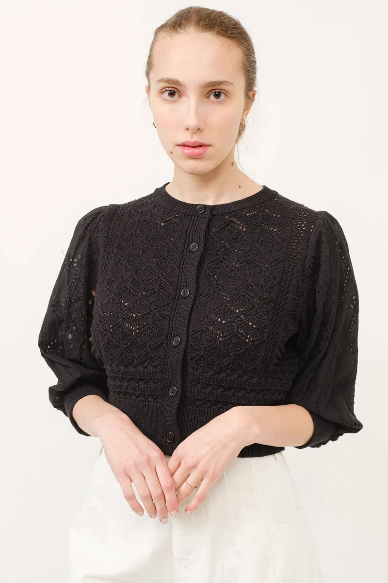 Cream Cardigan Sweater