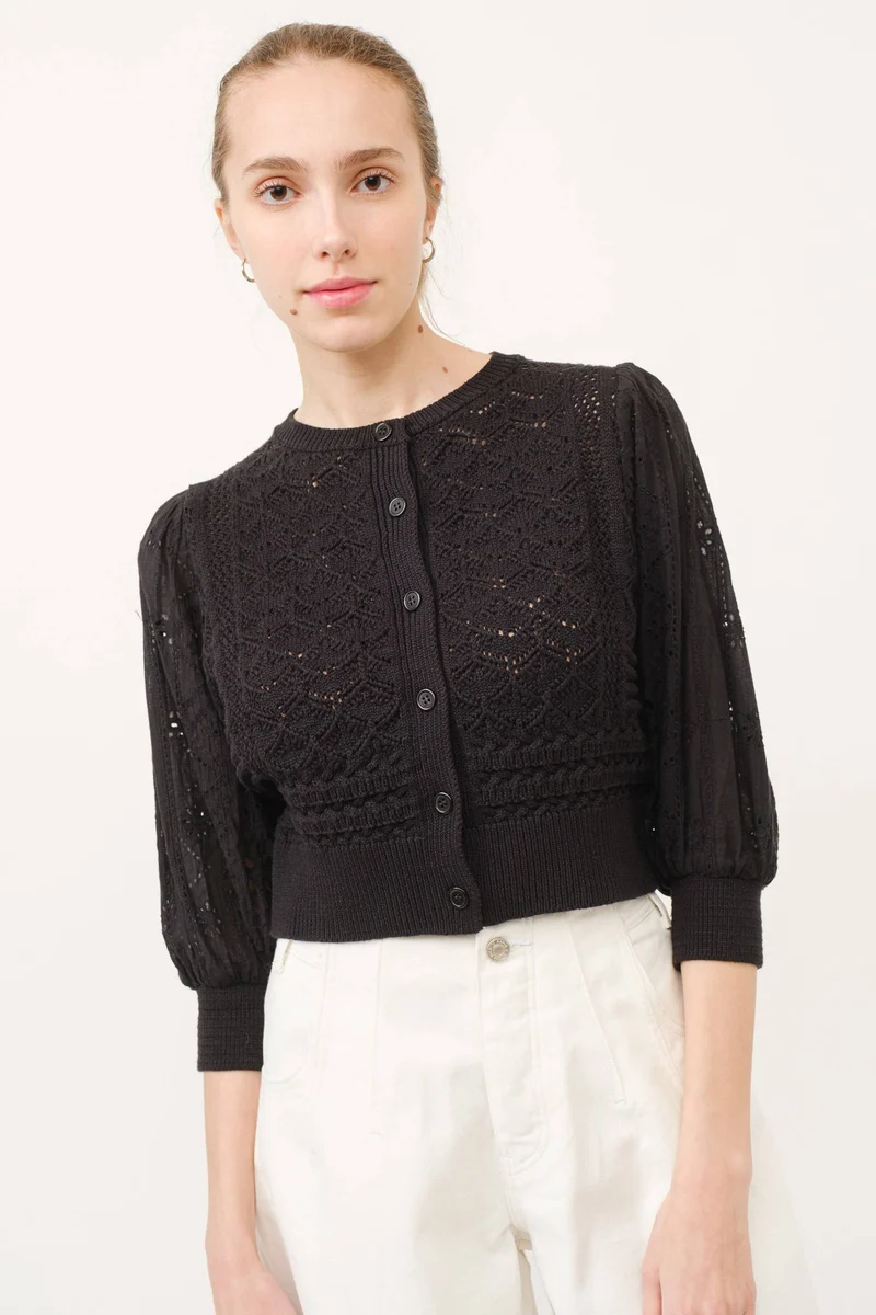 Cream Cardigan Sweater