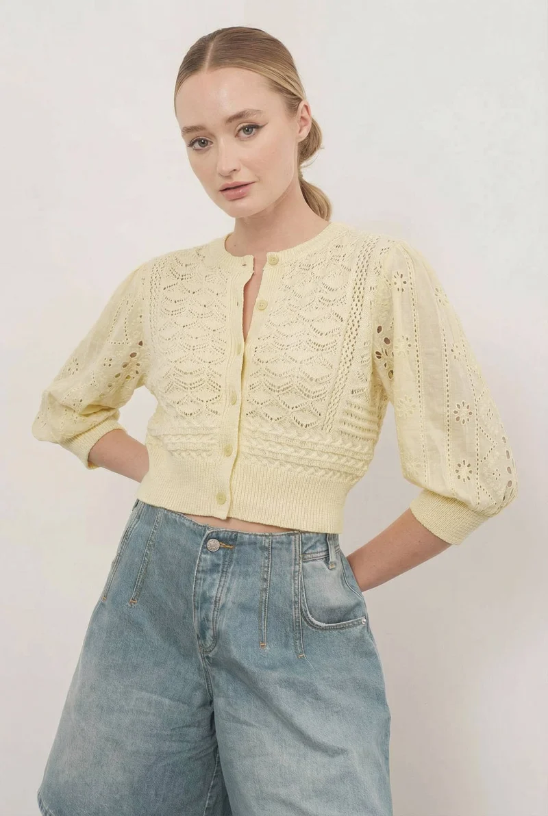 Lt Blue Cardigan Sweater