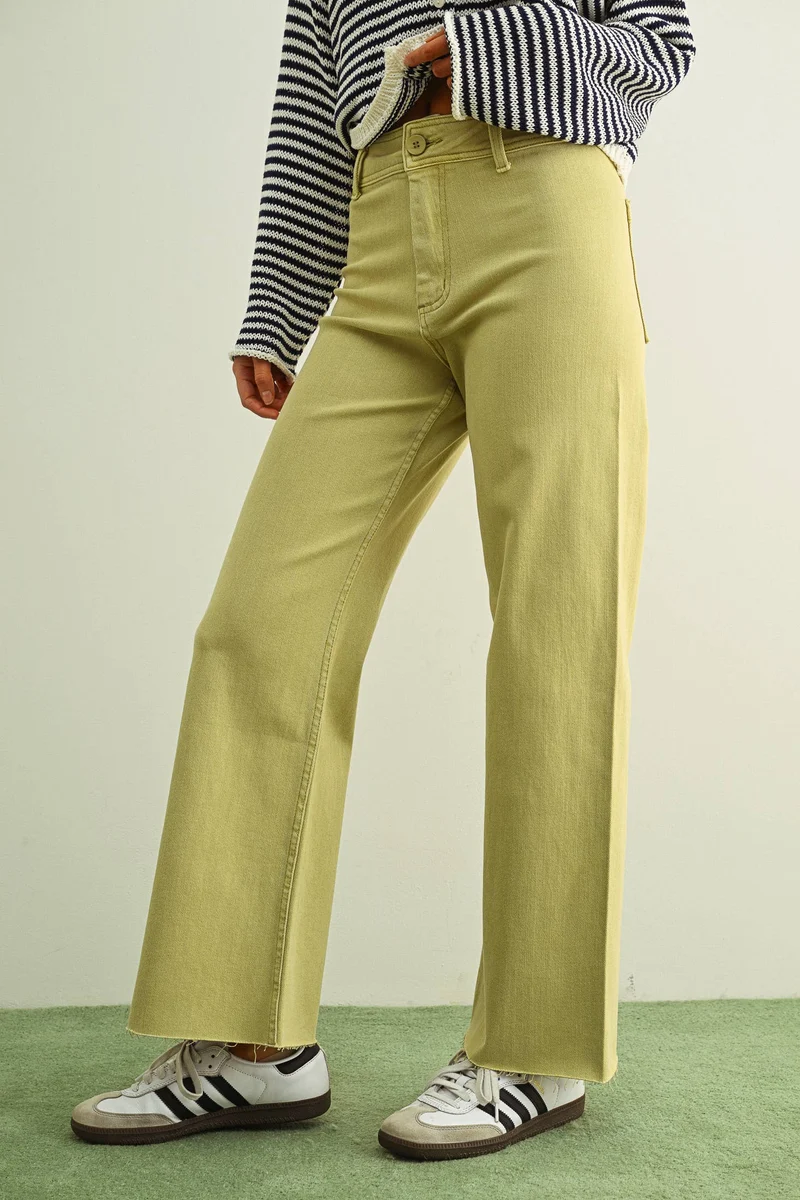 Straight Wide Leg Pant Matcha