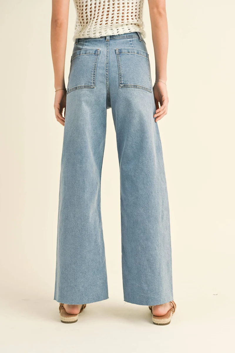 Straight Wide Leg Pant Matcha