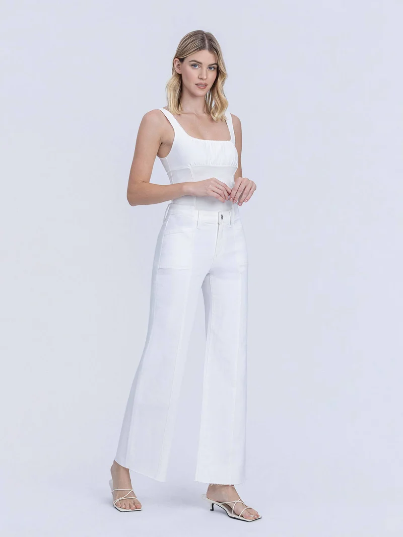 High Rise Optic White Pant