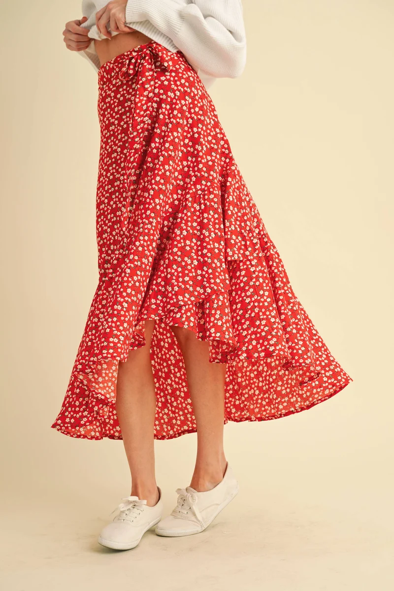 Wrap Ruffle Skirt
