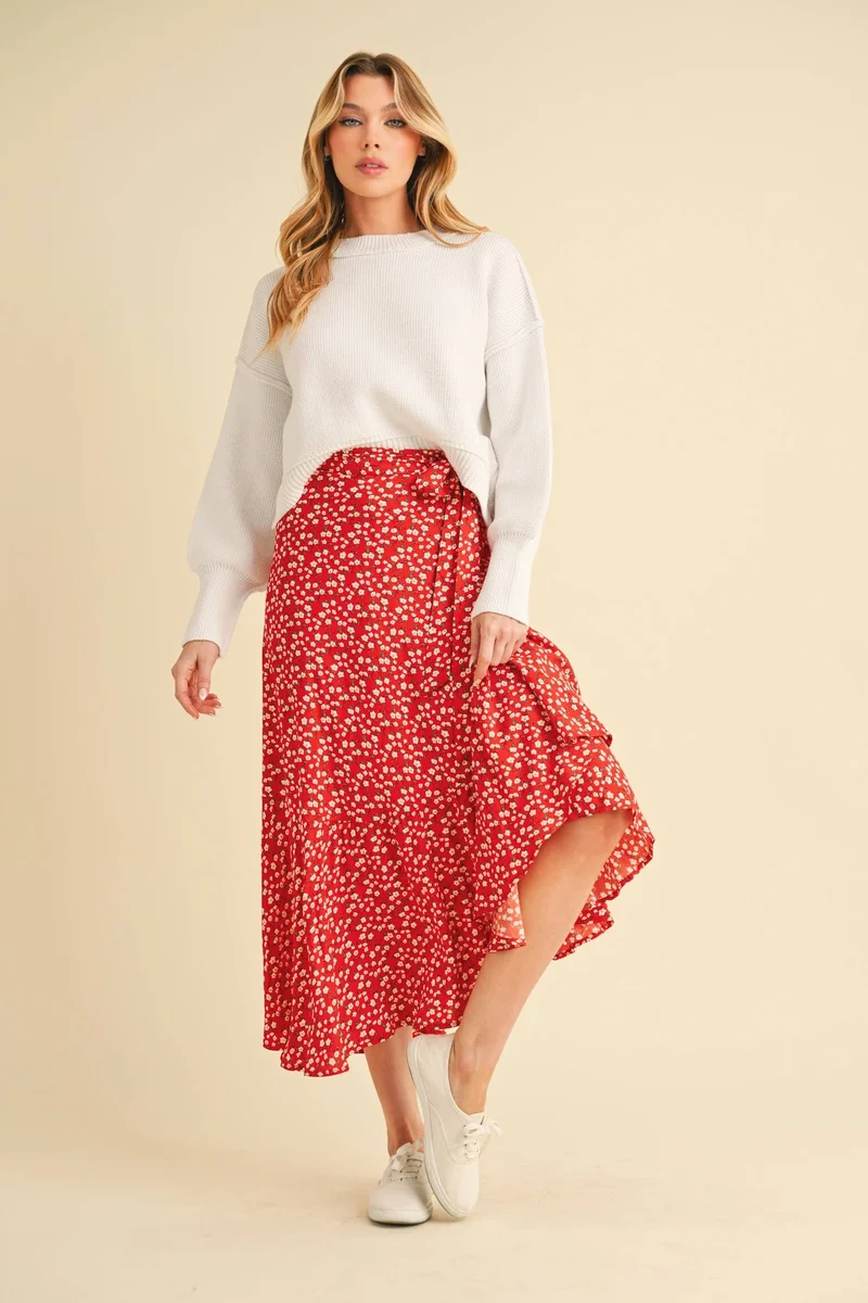 Wrap Ruffle Skirt