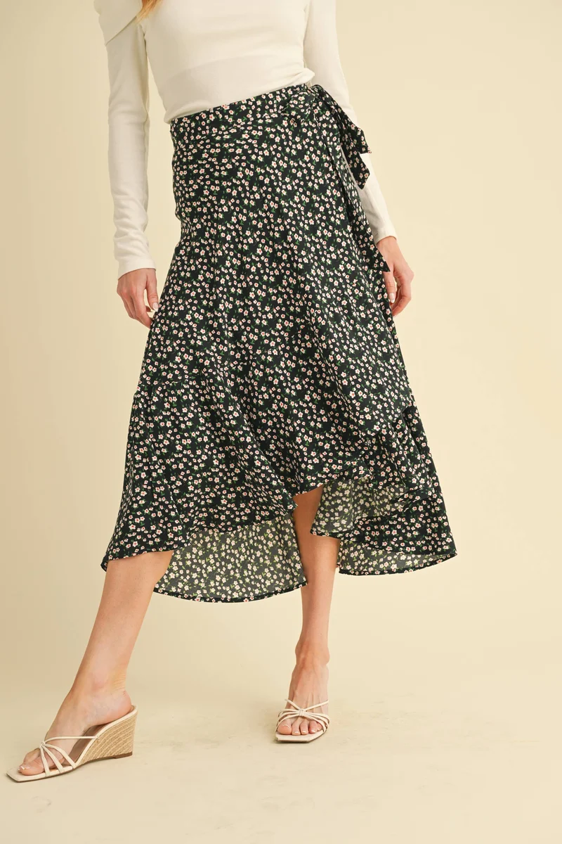 Wrap Ruffle Skirt
