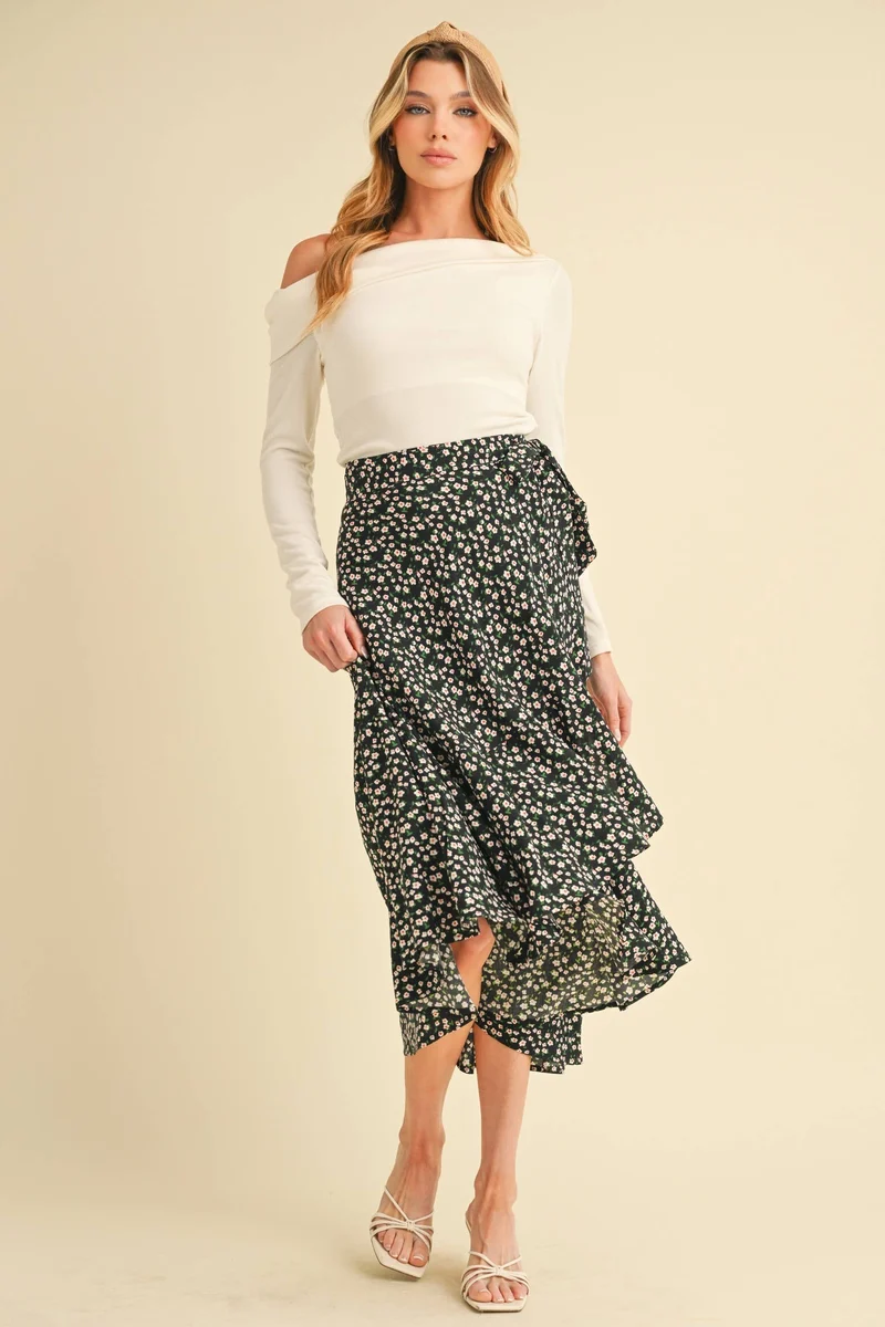 Wrap Ruffle Skirt