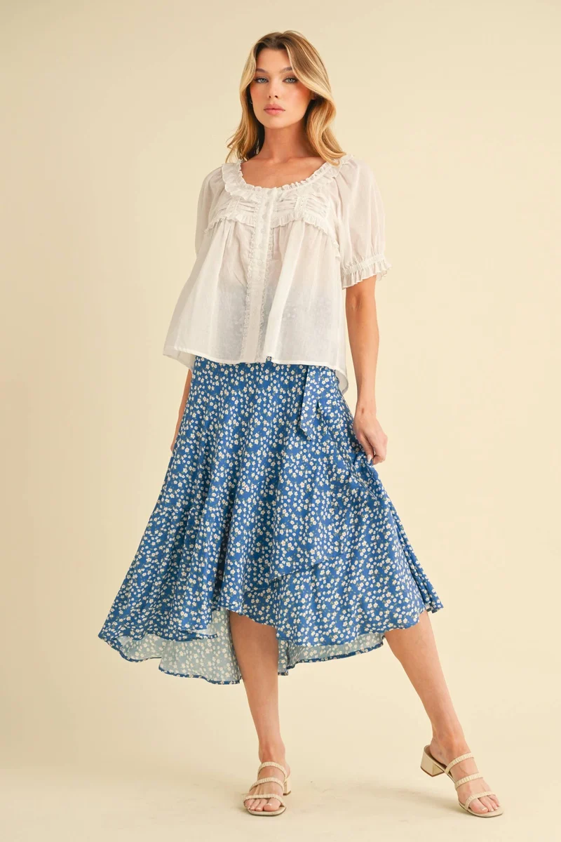 Wrap Ruffle Skirt
