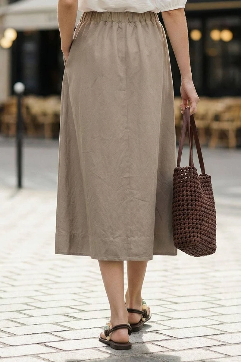 A-Line Midi Skirt