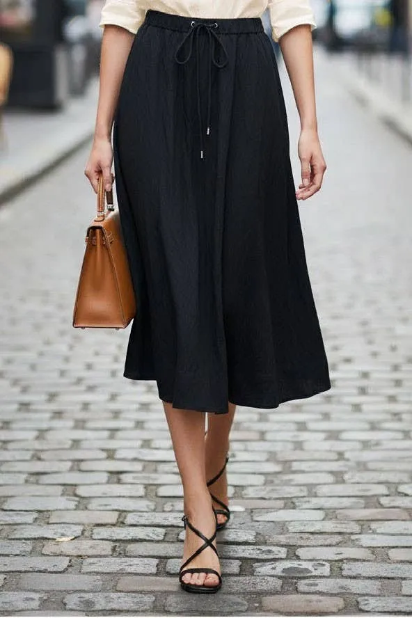 A-Line Midi Skirt