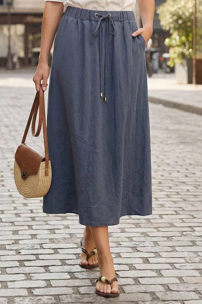 A-Line Midi Skirt