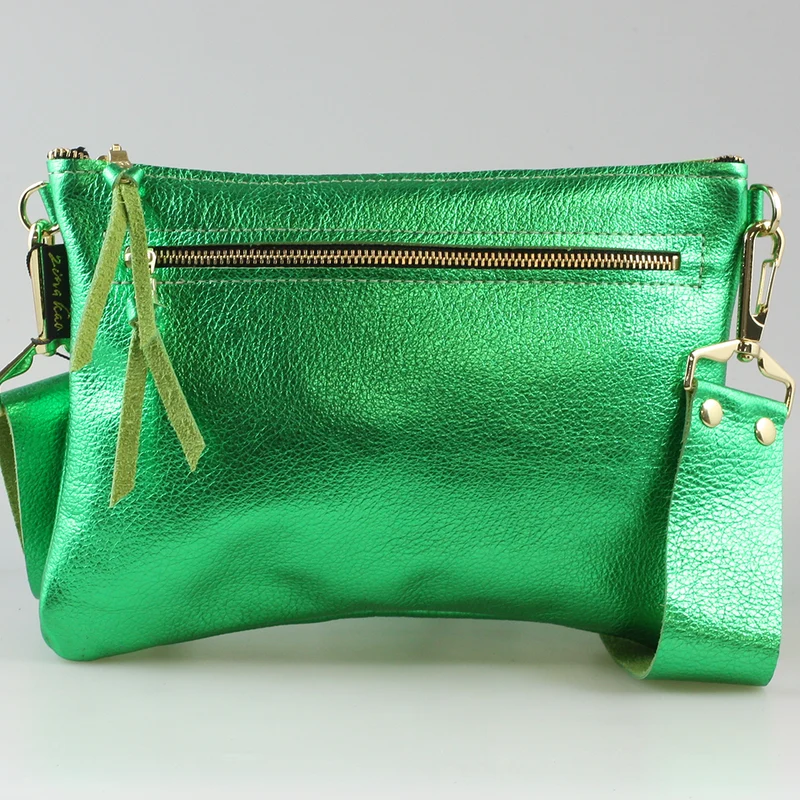 The Metallic Rita Crossbody and Hipbag: Snow