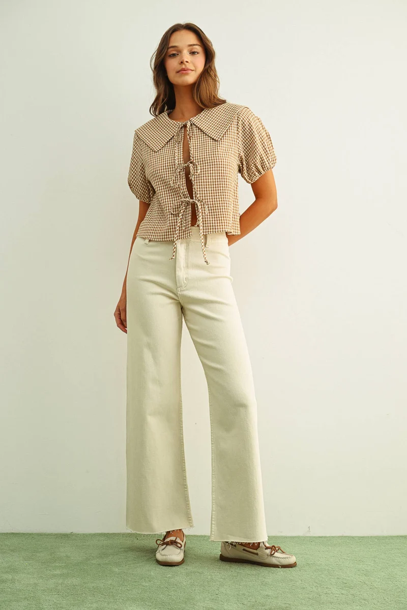 Straight wide leg Burnt