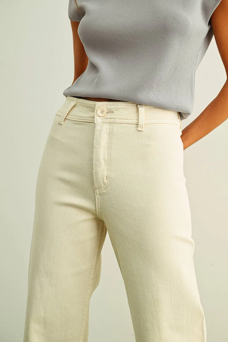 Straight wide leg Burnt