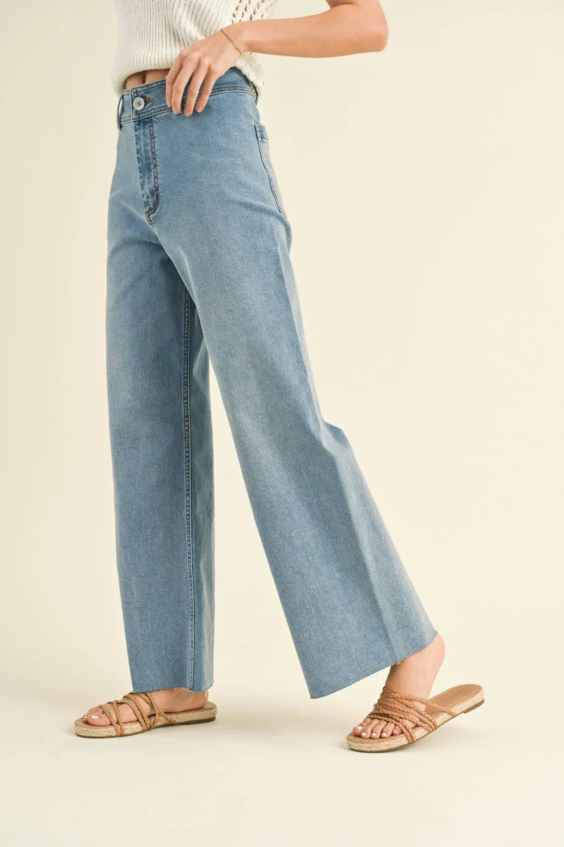 Straight wide leg Burnt