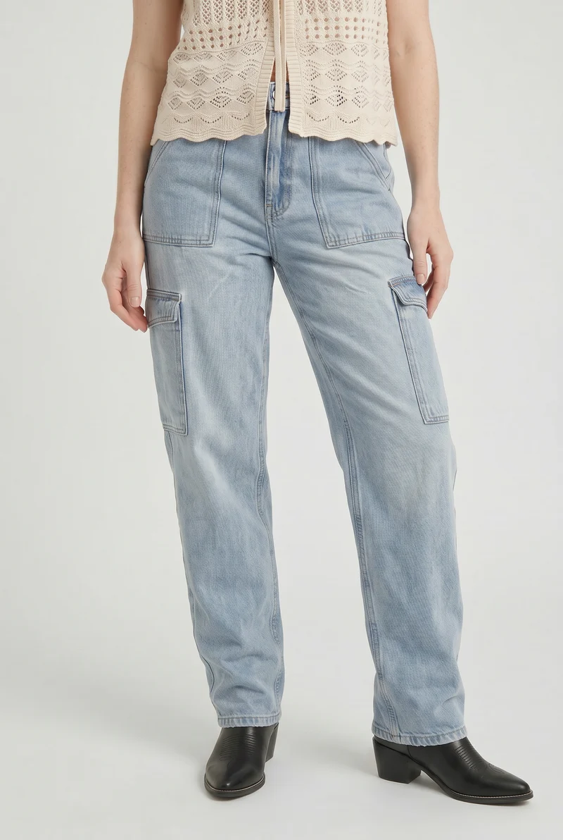 Le jean souple style cargo