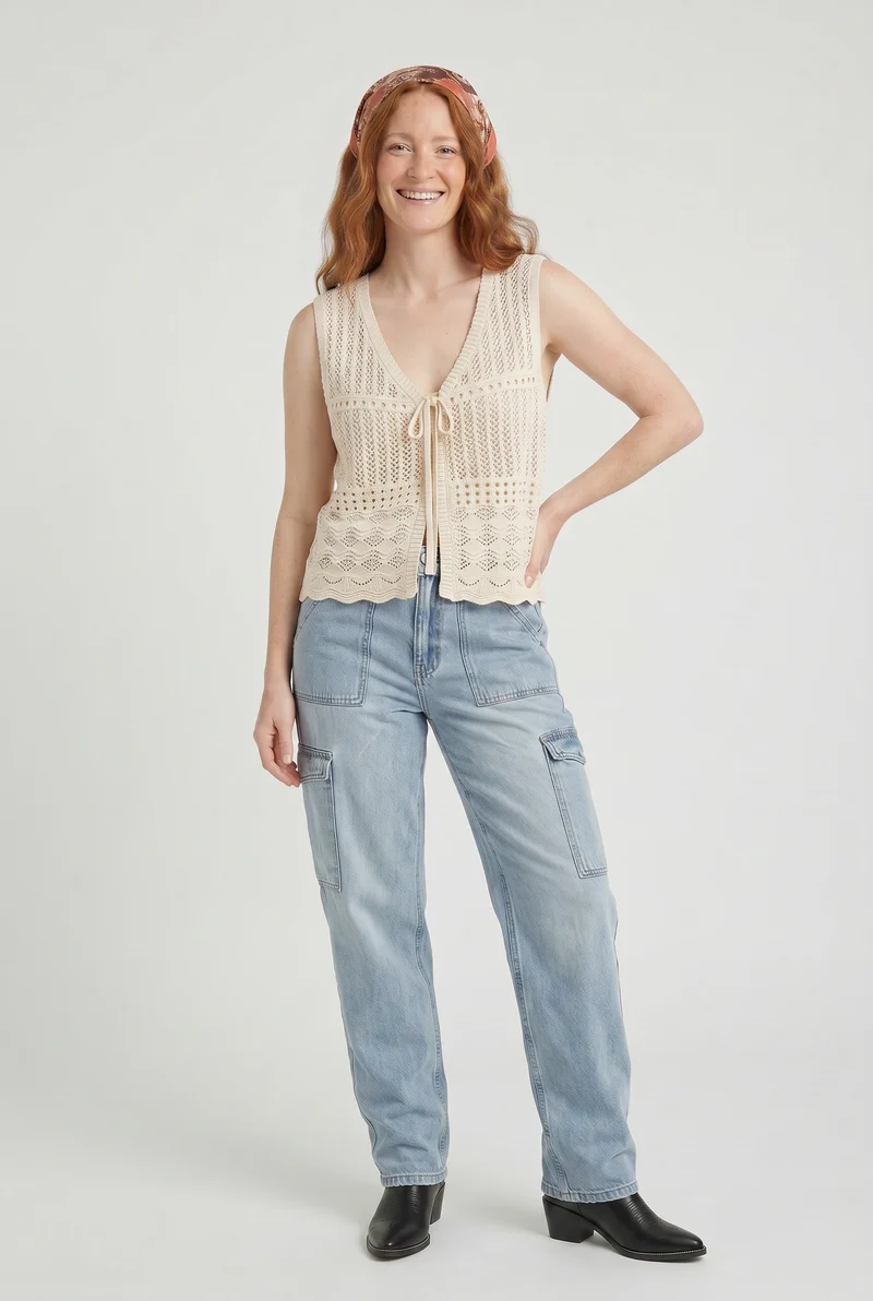 Le jean souple style cargo