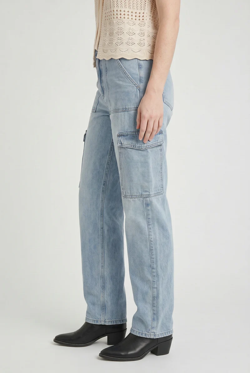 Le jean souple style cargo