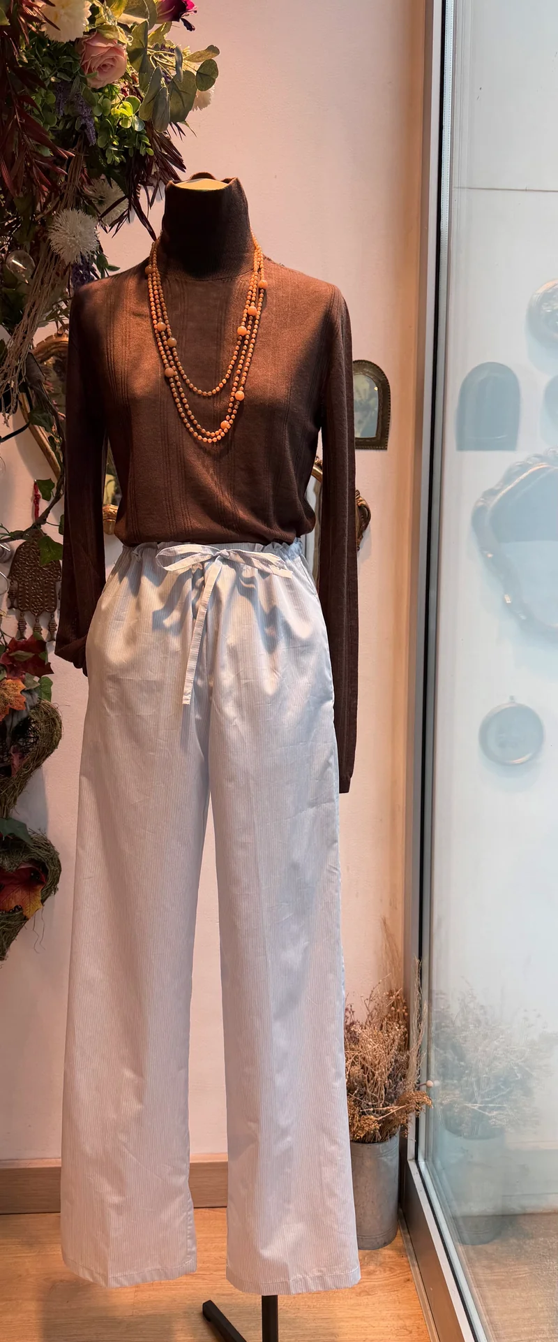Pantalon rayé Modigliani