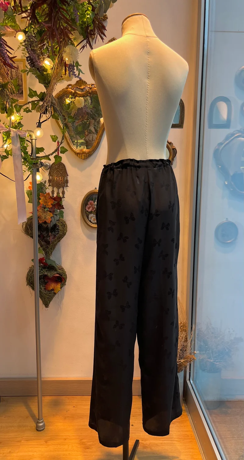 Pantalon en onyx Modigliani avec nœuds