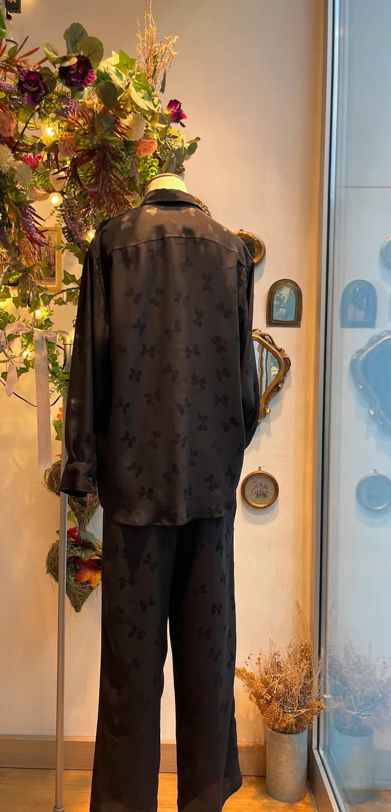 Pantalon en onyx Modigliani avec nœuds