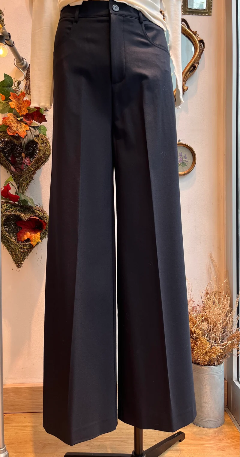 Pantalon bleu large