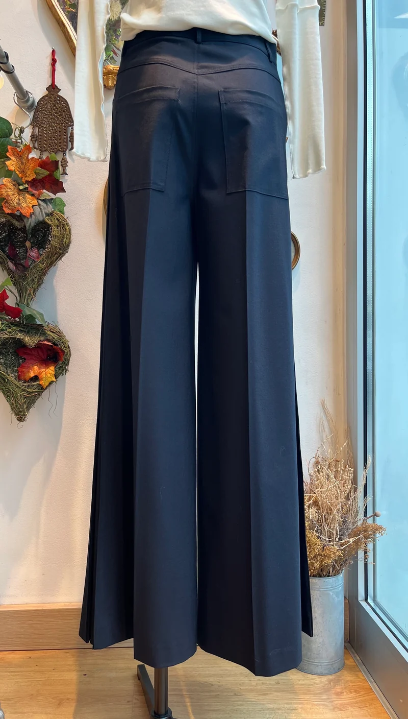 Pantalon bleu large