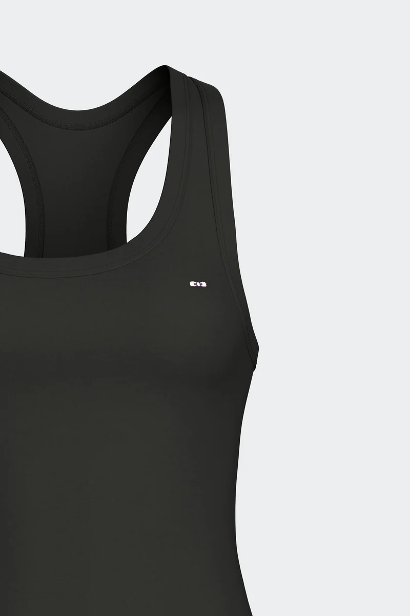 Débardeur dos nageur en Tencel stretch noir